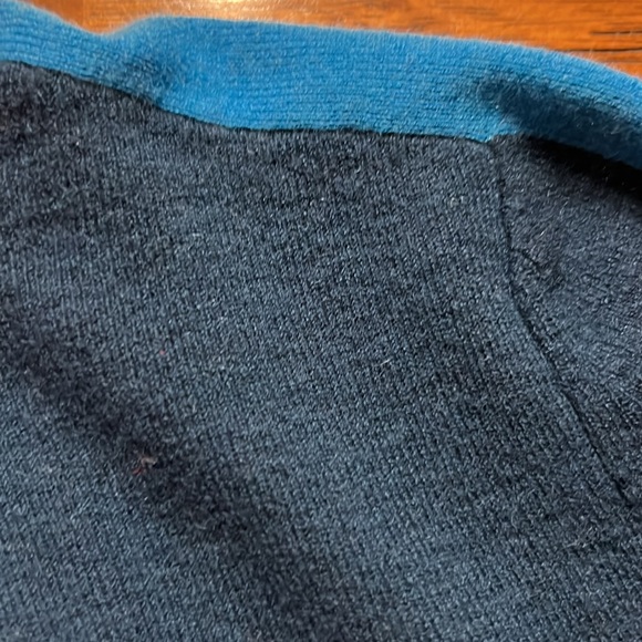 Tori Burch Color Block Short Sleeve Mock Neck 100% Cashmere Sweater - Picture 9 of 16